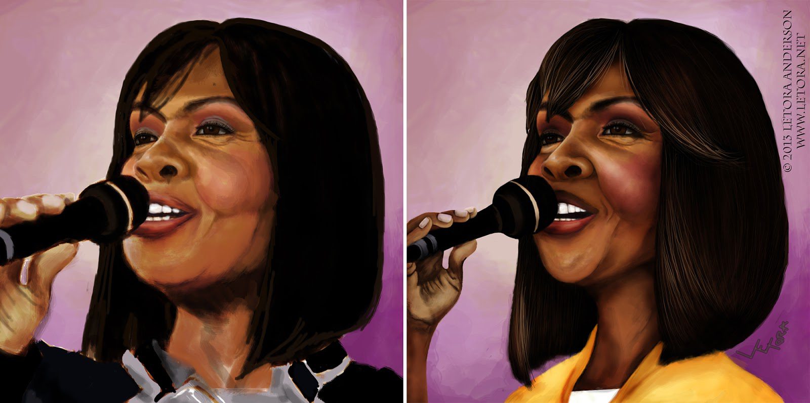 CeCe Winans Caricature: Using More Than One Photo